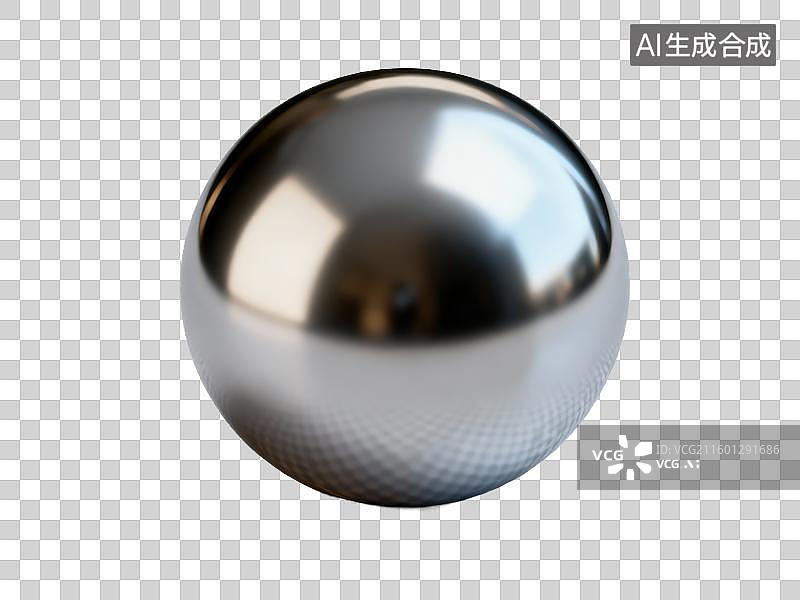 【AI数字艺术】装饰元素 几何形体 金属球体反射表面图片素材