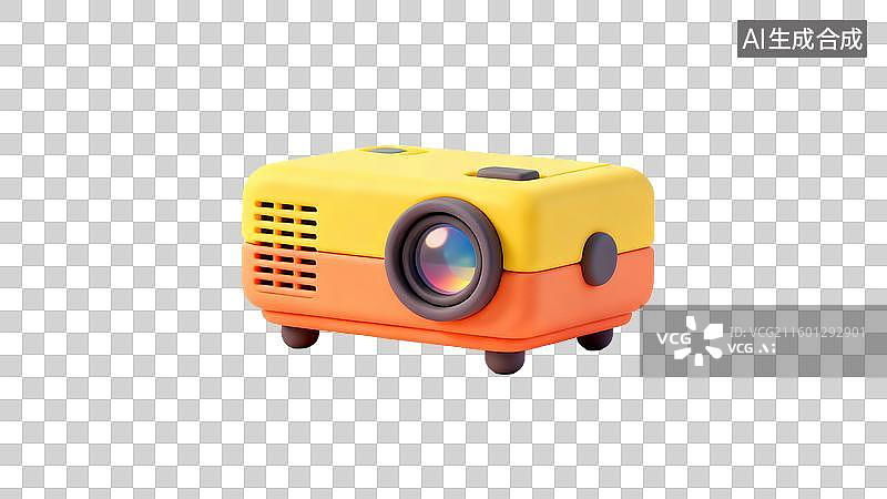 【AI数字艺术】便携式多彩家用迷你投影仪图片素材