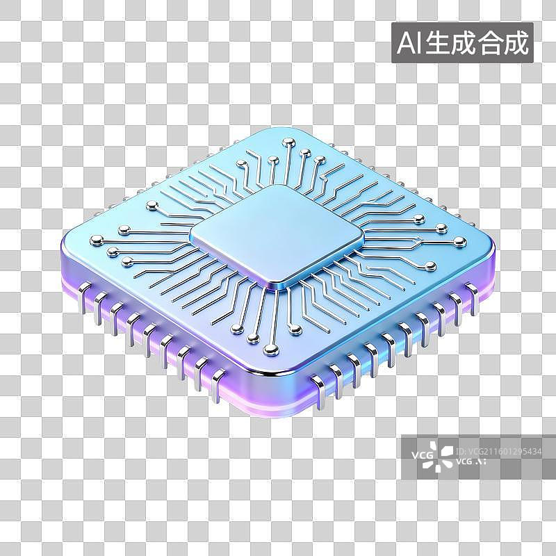 【AI数字艺术】高科技电子集成电路芯片图片素材