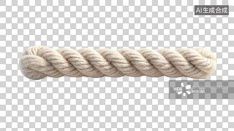 【AI数字艺术】天然纤维扭绞绳索特写图片素材