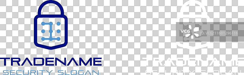 数字1智能锁标志，非常适合数字应用图片素材