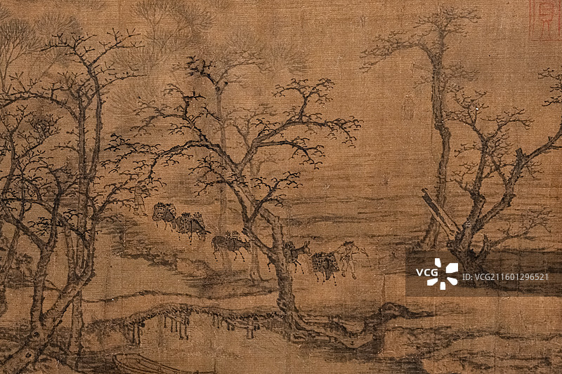 北宋 清明上河图 张择端 原作局部特写 故宫百年展 百年守护图片素材