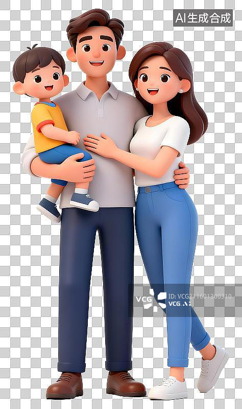 【AI数字艺术】家庭合影图片素材