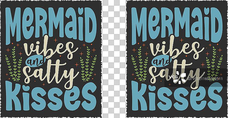 美人鱼的氛围和咸咸的吻图片素材