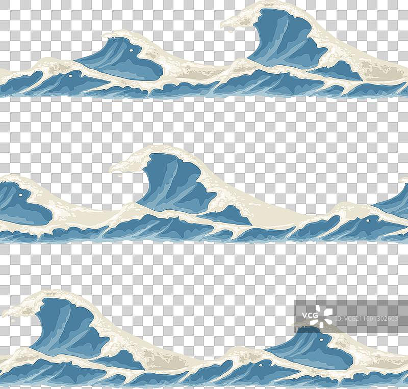 海浪彩色图标图片素材