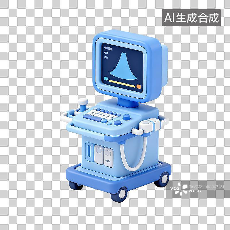 【AI数字艺术】医疗器具B超检查图片素材