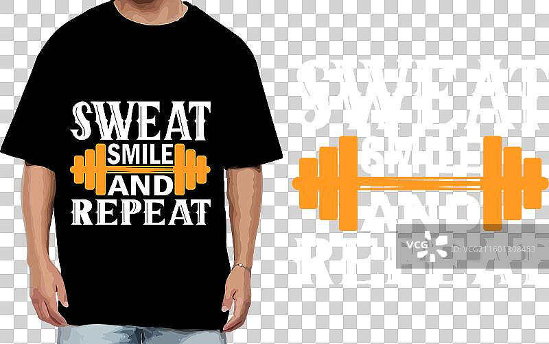 健身T恤设计 复古T恤设计图片素材