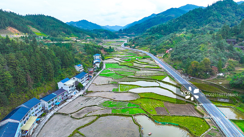 贵州锦屏稳江村秋日田园风光图片素材