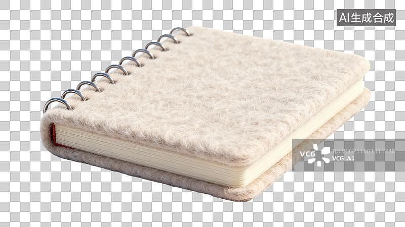 【AI数字艺术】带有毛绒封面的小型笔记本图片素材