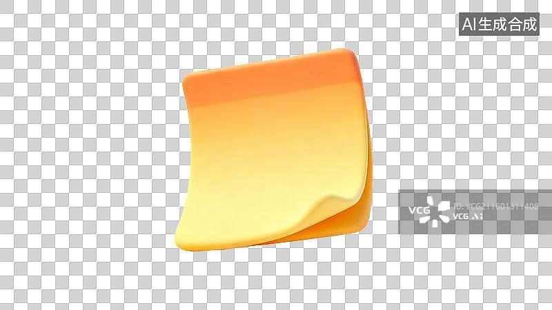 【AI数字艺术】橙色便利贴用于记录备忘图片素材