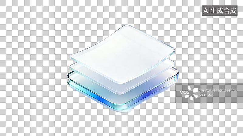【AI数字艺术】透明方形光学矫正镜片图片素材