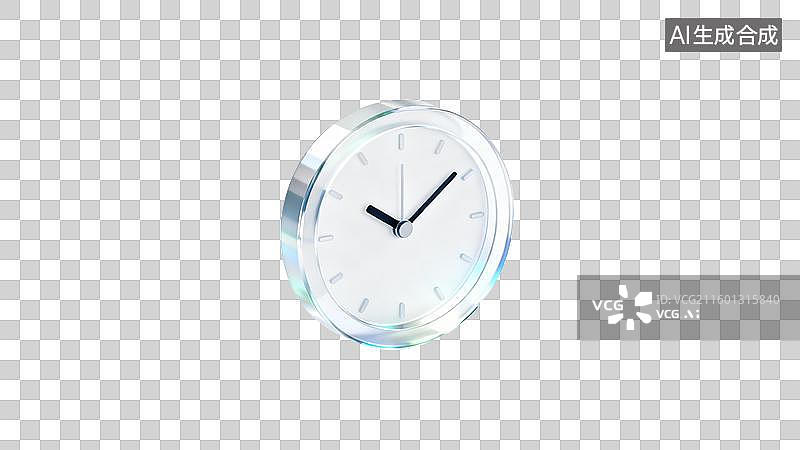 【AI数字艺术】现代透明显示时间的时钟图片素材