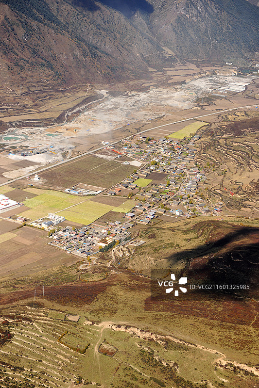 四川阿坝，航拍九寨。图片素材