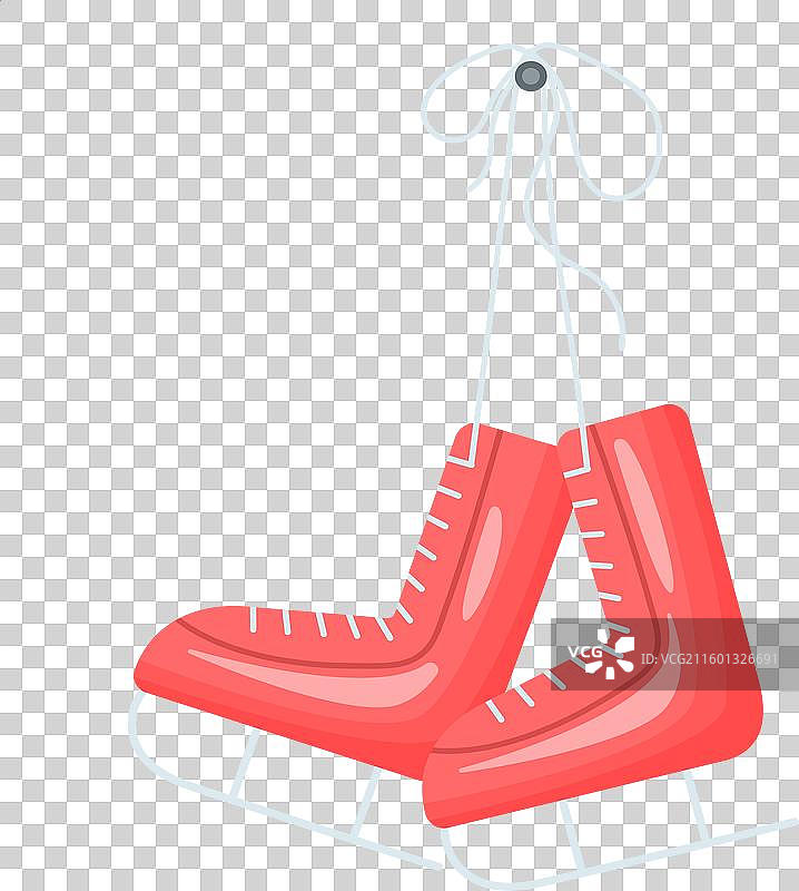 蓝底红粉色冰鞋图片素材