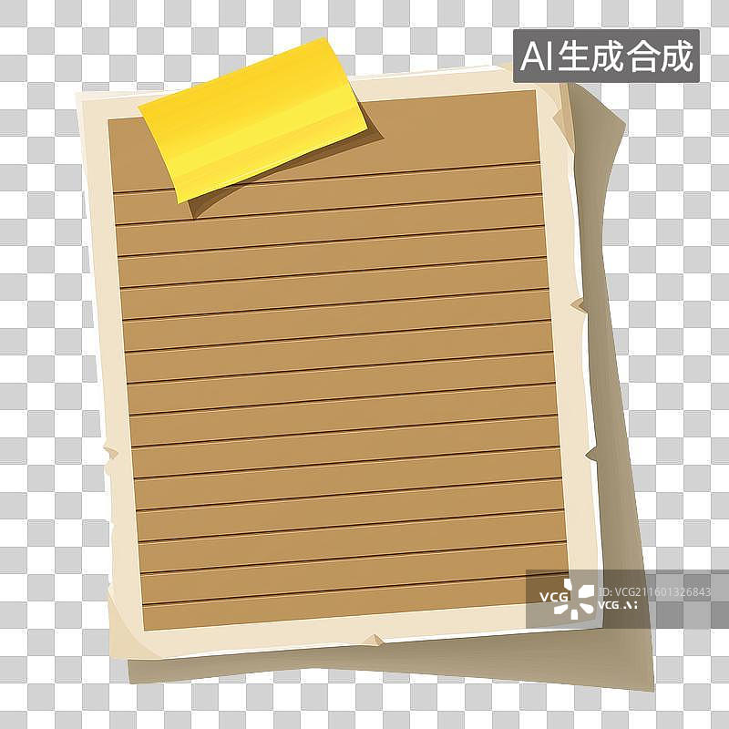 【AI数字艺术】空白便签纸图片素材