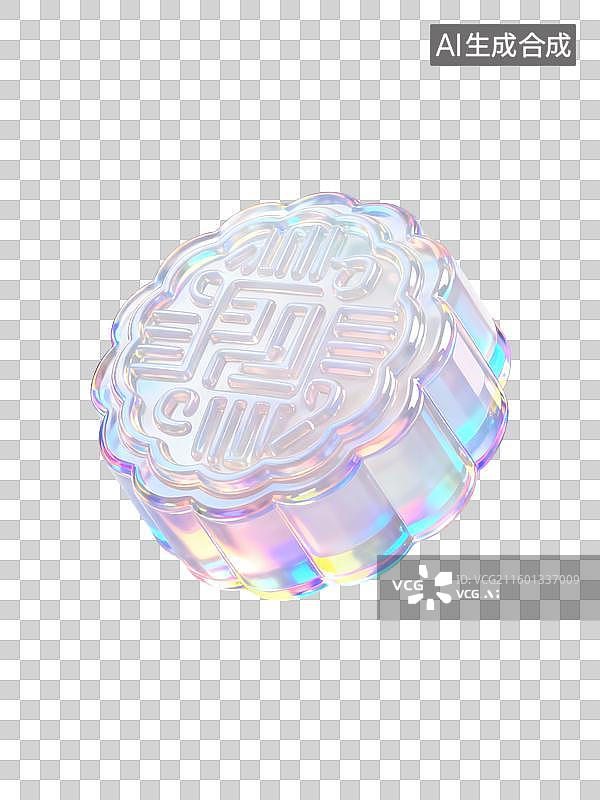 【AI数字艺术】冰皮月饼插画图片素材