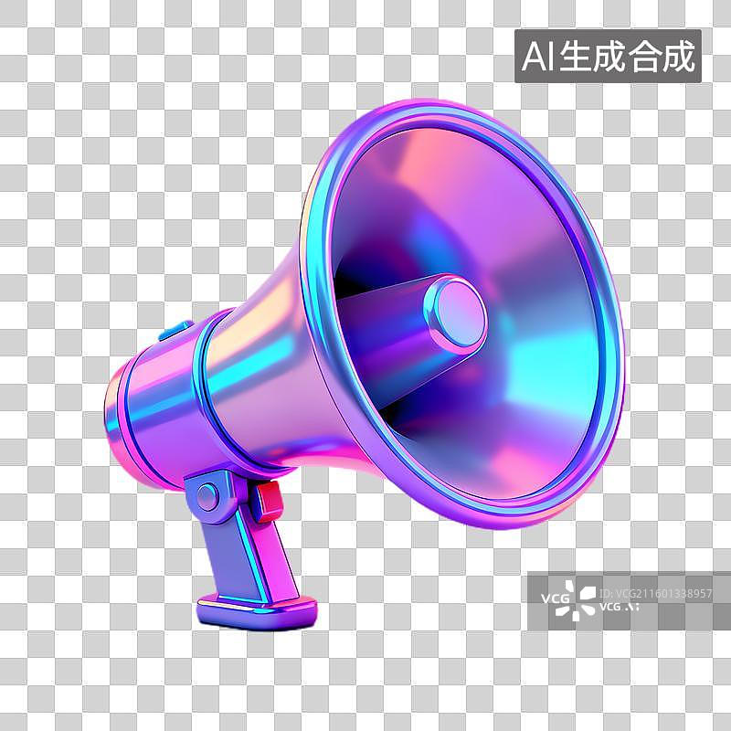 【AI数字艺术】色彩绚丽的扩音器展示图片素材