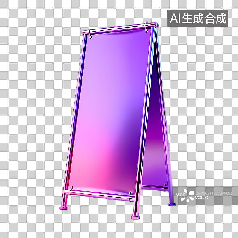 【AI数字艺术】彩色渐变A字展示架图片素材