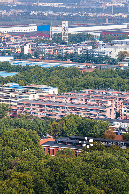 河南洛阳涧西区工业区城市俯瞰图片素材