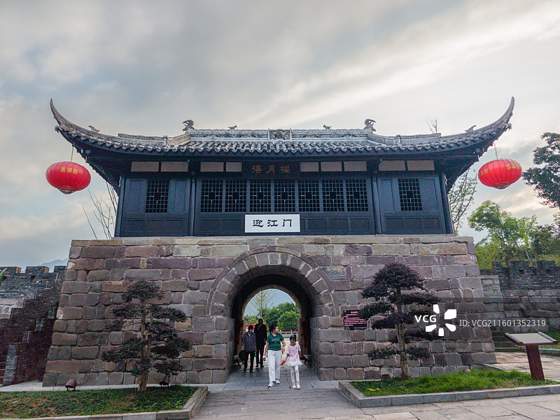 四川省宜宾市屏山县马湖府古城风景区图片素材