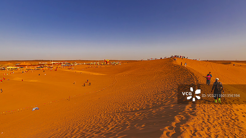 额济纳胡杨林八道桥沙漠风光图片素材