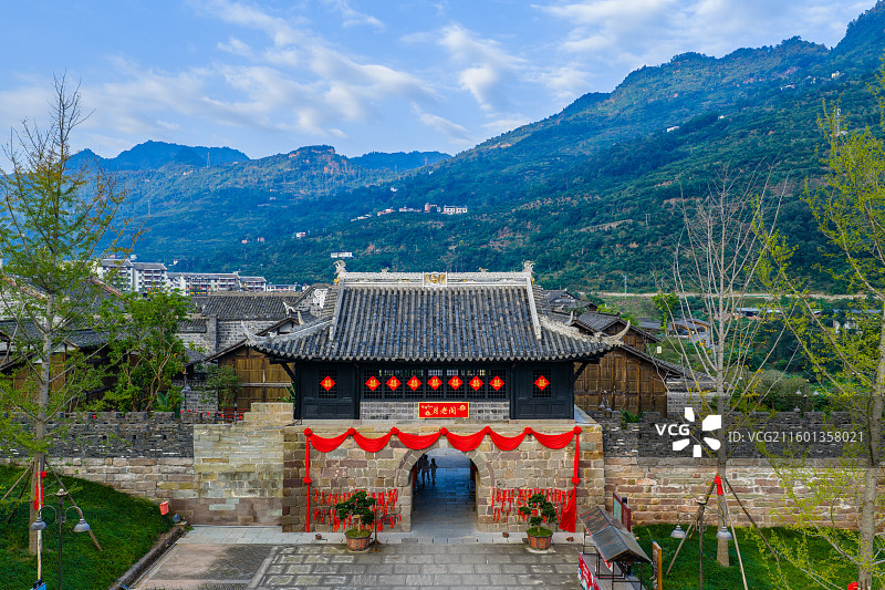 四川省宜宾市屏山县马湖府古城风景区图片素材