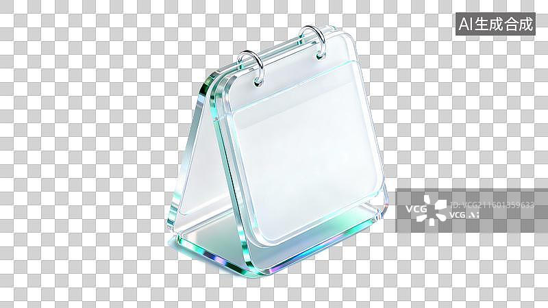 【AI数字艺术】透明亚克力桌面日历摆件图片素材