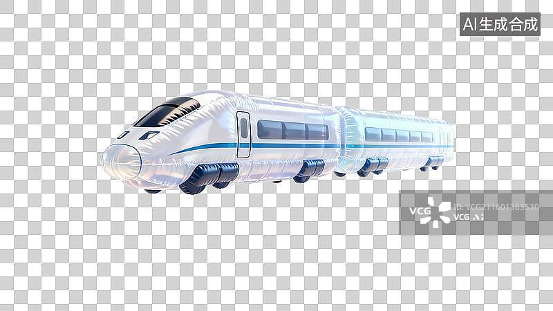 【AI数字艺术】现代高速列车简洁图示图片素材