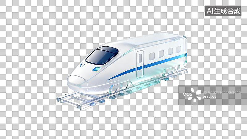 【AI数字艺术】现代高速列车模型展示图片素材