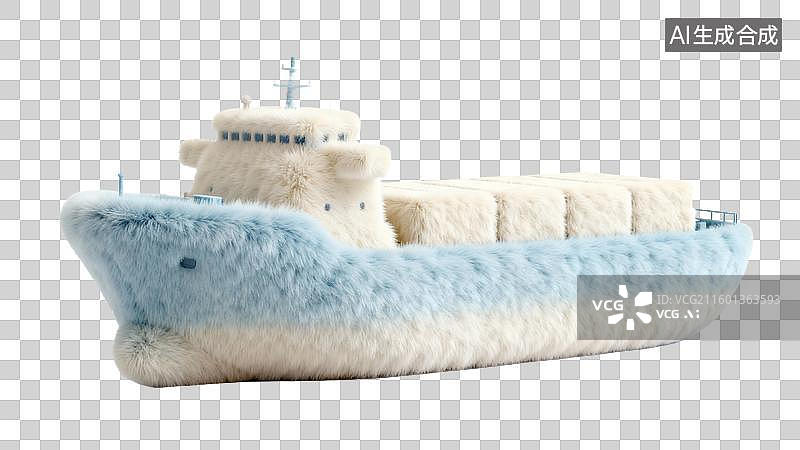 【AI数字艺术】毛绒玩具船模型图片素材