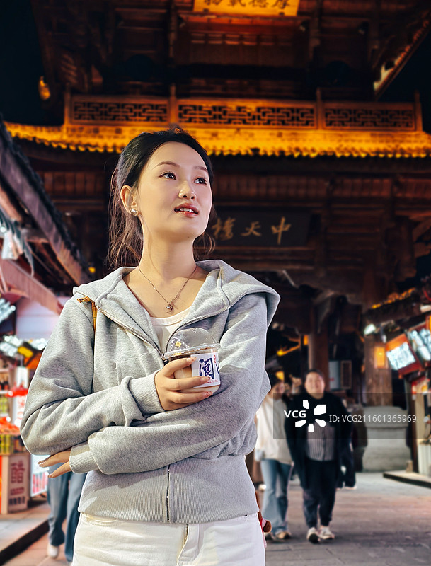 南充市阆中古城旅游景区人景合拍照19图片素材