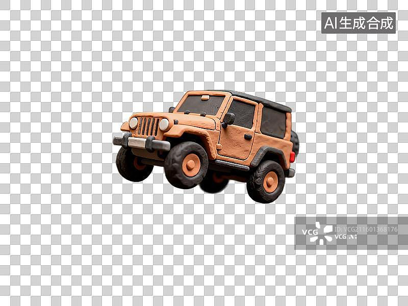 【AI数字艺术】橙色小型越野汽车模型图片素材