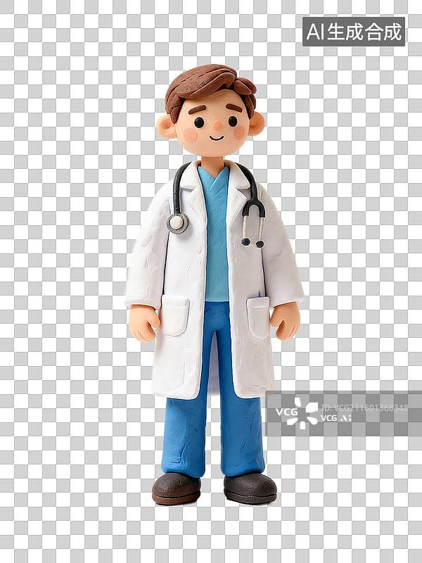 【AI数字艺术】卡通形象的医生人偶图片素材