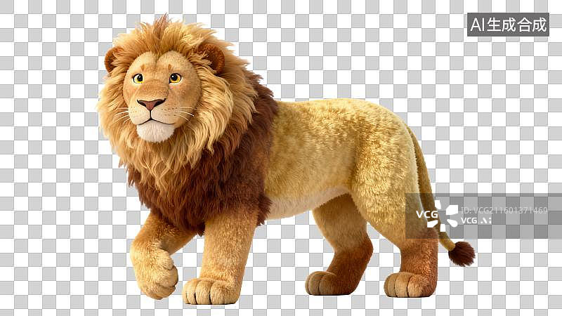 【AI数字艺术】具有浓密鬃毛的雄伟狮子图片素材