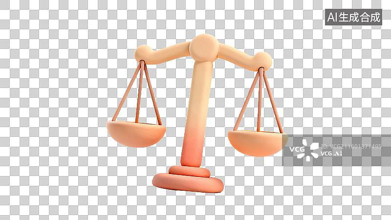 【AI数字艺术】象征公平正义的天平图片素材