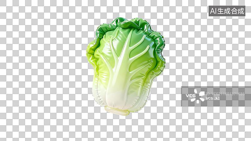 【AI数字艺术】新鲜翠绿的卷心菜蔬菜图片素材