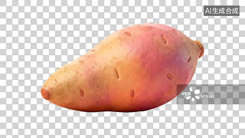 【AI数字艺术】新鲜橙色红薯特写图片素材