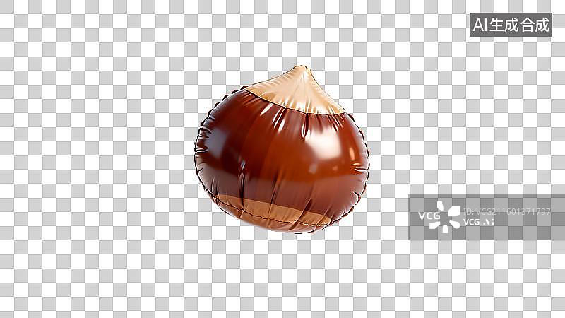 【AI数字艺术】一颗光泽饱满的棕色栗子图片素材