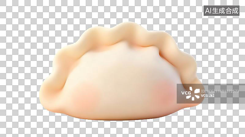 【AI数字艺术】可爱圆润带有精致褶边的饺子图片素材