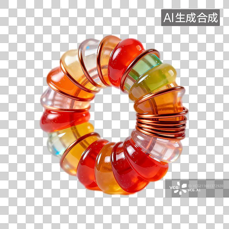 【AI数字艺术】多彩多层透明发圈图片素材