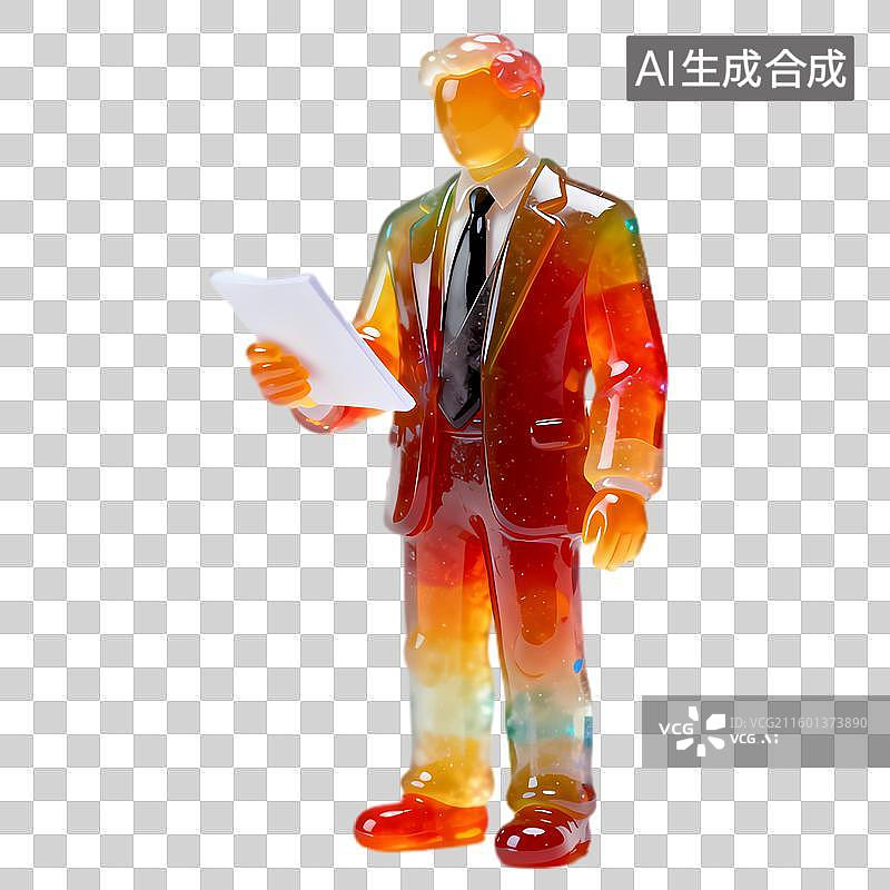 【AI数字艺术】彩色胶质商务人士形象图片素材