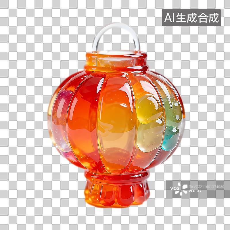 【AI数字艺术】色彩缤纷传统设计玻璃灯笼图片素材