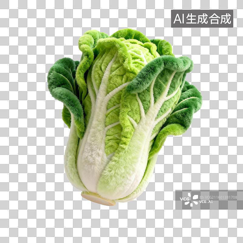 【AI数字艺术】新鲜翠绿的大白菜特写图片素材