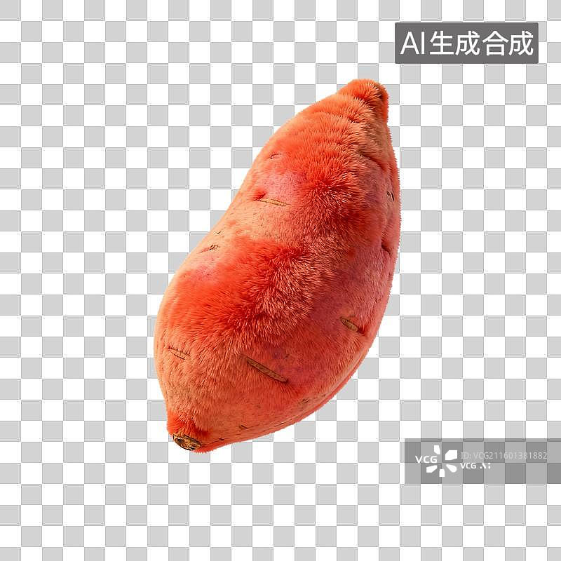 【AI数字艺术】毛绒风格的红薯图片素材