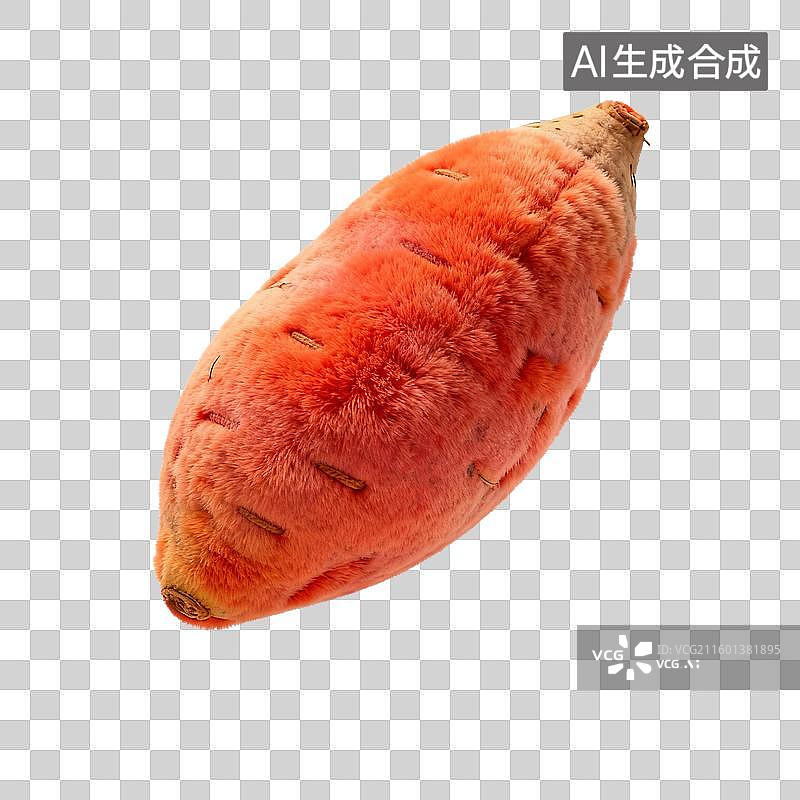 【AI数字艺术】毛绒风格的红薯图片素材