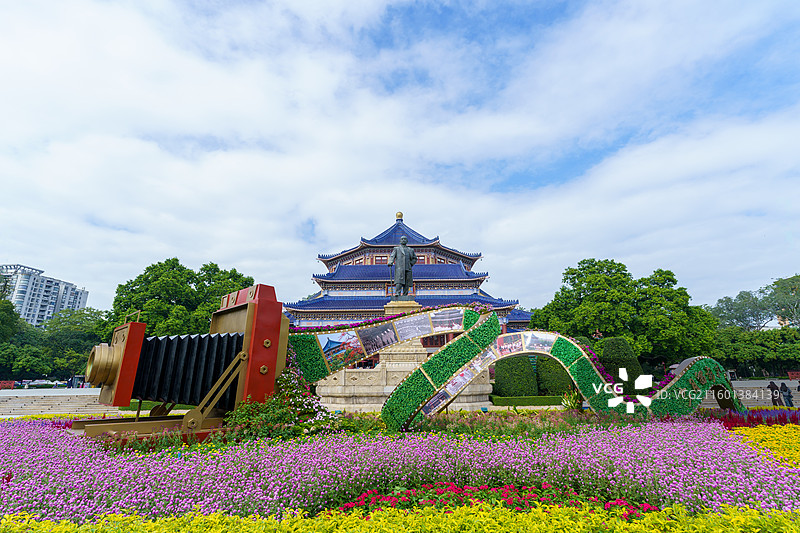广州中山纪念堂全景图图片素材