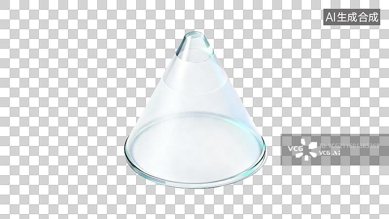 【AI数字艺术】实验室用透明玻璃锥形漏斗图片素材