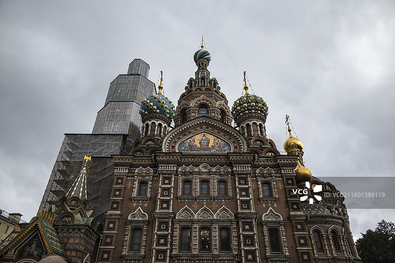 俄罗斯圣彼得堡基督复活教堂图片素材