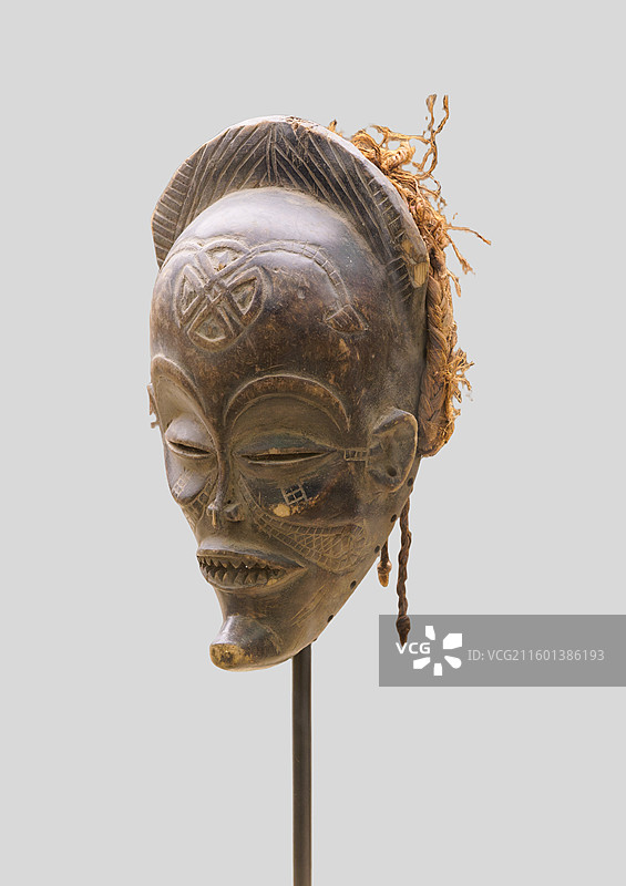 非洲木雕，国王面具图片素材