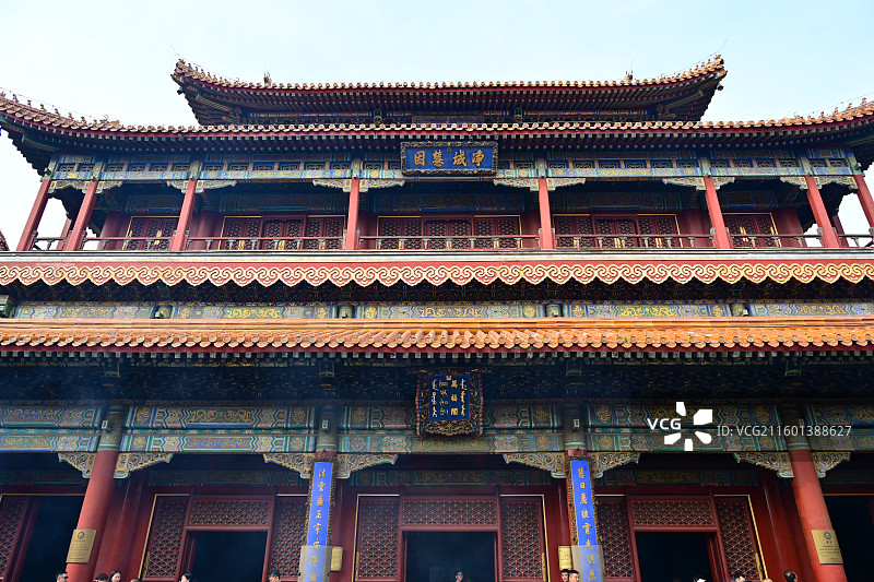 北京雍和宫万福阁图片素材